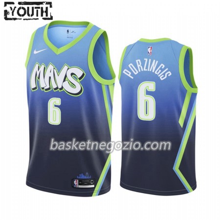 Canotte Bambino Dallas Mavericks Kristaps Porzingis 6 2019-20 Nike City Edition Swingman